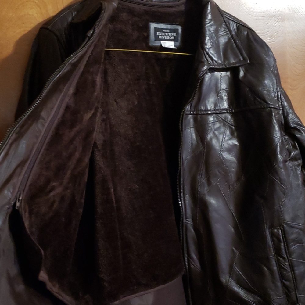Haband leather coat size xl brown - Picture 7 of 8